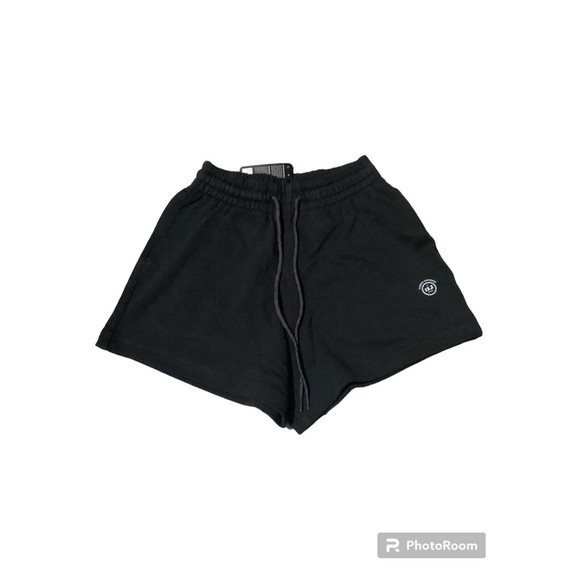 Allbirds Womens R&R Drawstring Pima Cotton Black Sweat Shorts S
